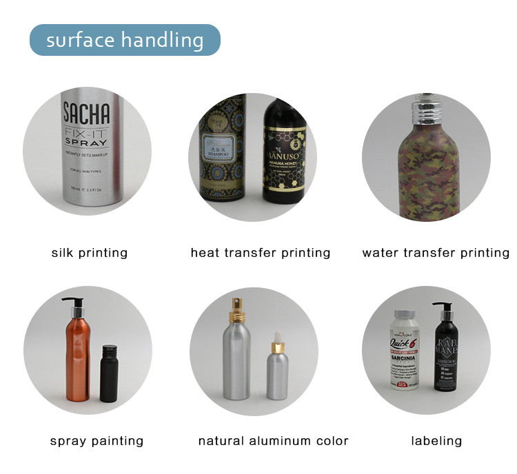 Empty 10ml 30ml 50ml 100ml 150ml Aluminum Cosmetic Bottles