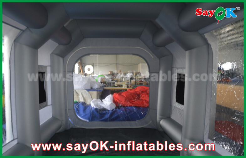 Inflatable Car Tent Mobile Inflatable Air Tent / Inflatable Spray Booth With Filter For Car Cover