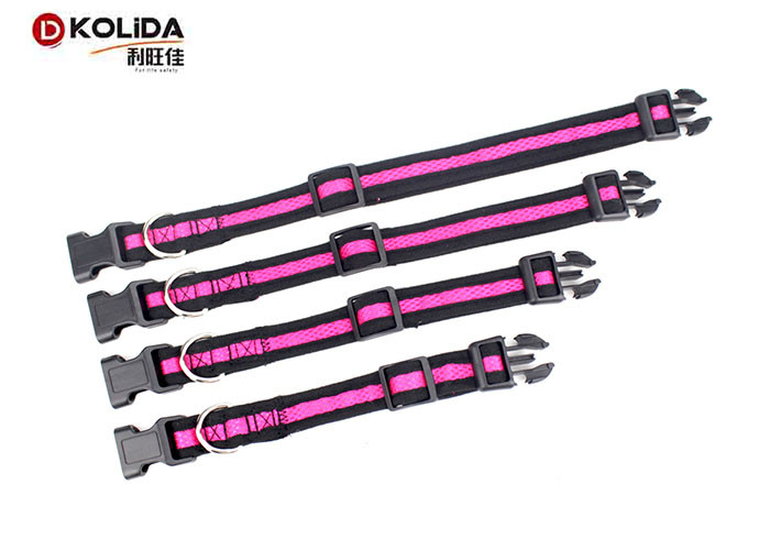 Soft Liner Nylon Dog Collars Padded Airmesh For Small / Medium / Large Dogs