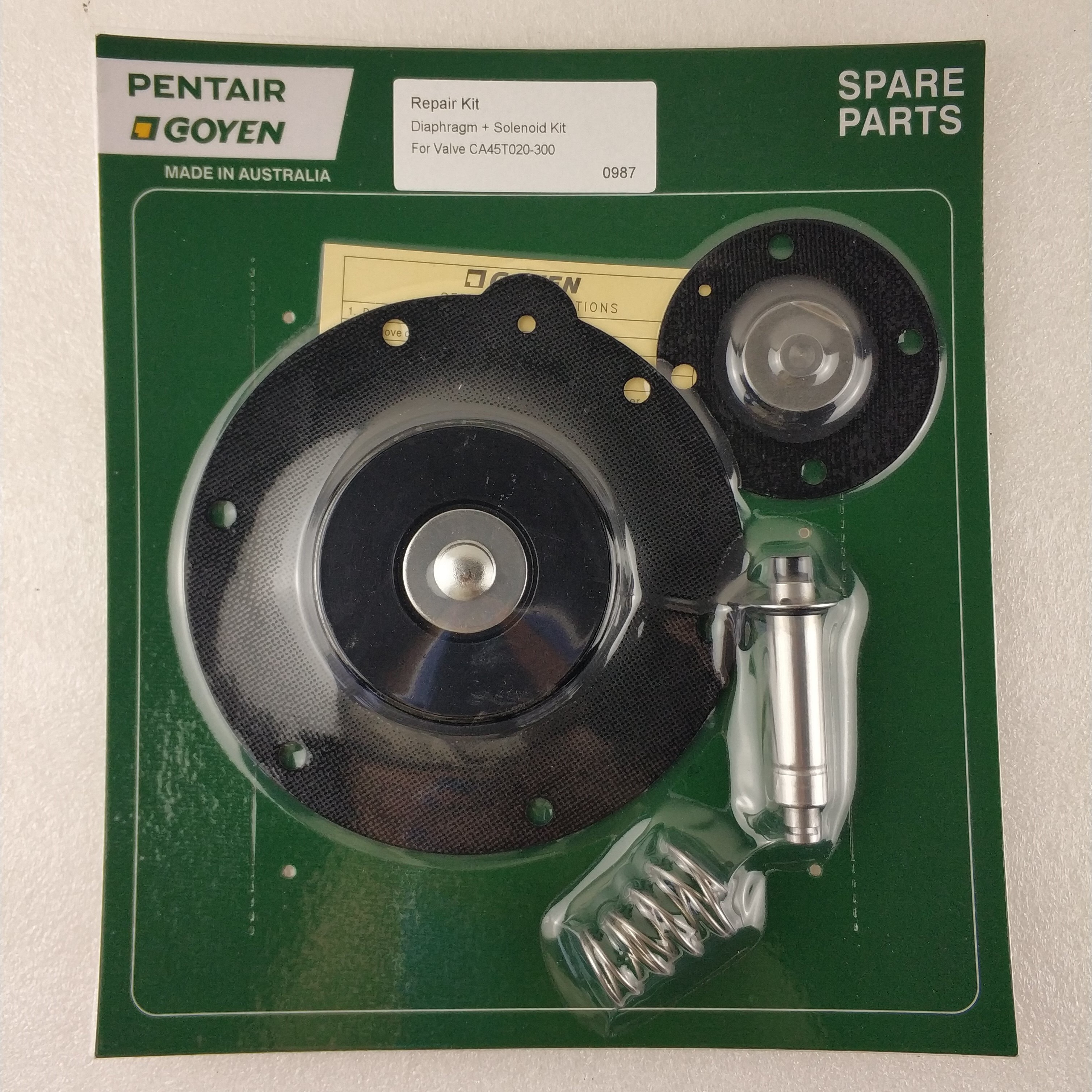 GOYEN K4504 M2187 K4502 M2162 Buna Diaphragm Repair Kit CA45T/DD/FS RCA45T/DD/FS 1 1/2"