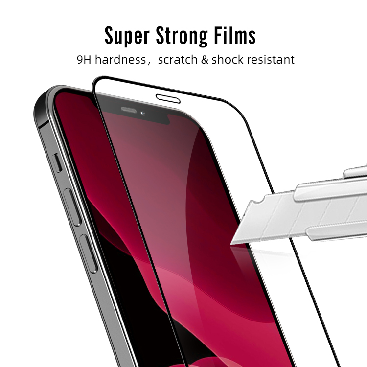 Tempered Glass Full Cover Screen Protector Anti Explosion For IPhone 12