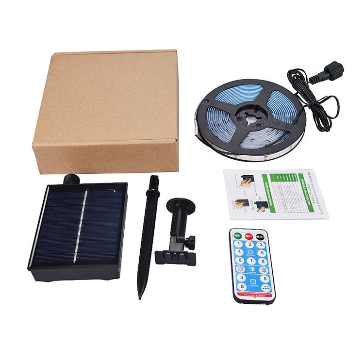 5m 10m LED Solar Strip Light Waterproof 2700K Flexible For Tree Wrapped Yard Decor