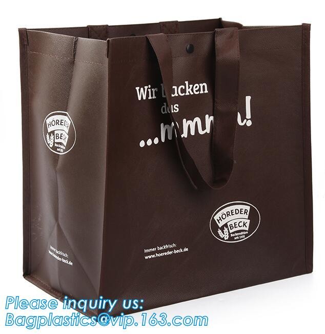 Wholesale factory custom fashion laminated non woven bag, Shopping printing fabric insulated foldable bag, custom pp non