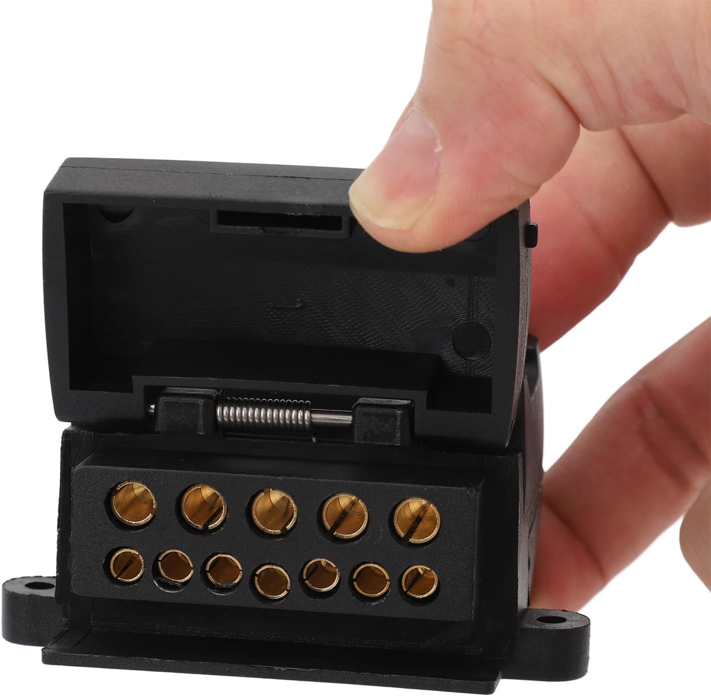 12-Pin Flat Male Trailer Plug And Female Socket Set 12P Pins 12V Voltage Side Light Adaptor