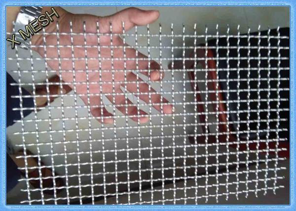 Welded Stainless Steel Woven Wire Mesh , Aluminum Crimped Metal Mesh Panels 1