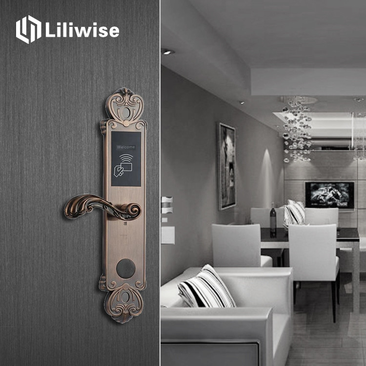 Classic Stylish Hotel Door Locks RFID Card Access Control 10000 Times Life Span
