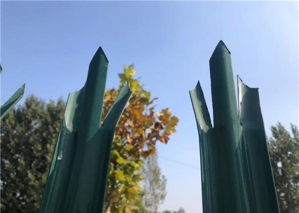 Eco Friendly Steel Picket Fencing , Palisade Fencing Pales For Commercial