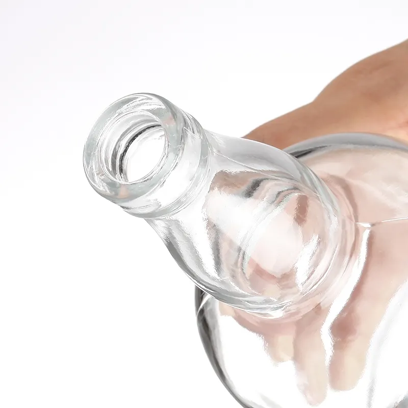 Custom Color 750ml Glass Bottle for Liquor Faceted 375 Luxury Glass Liquor Bottles