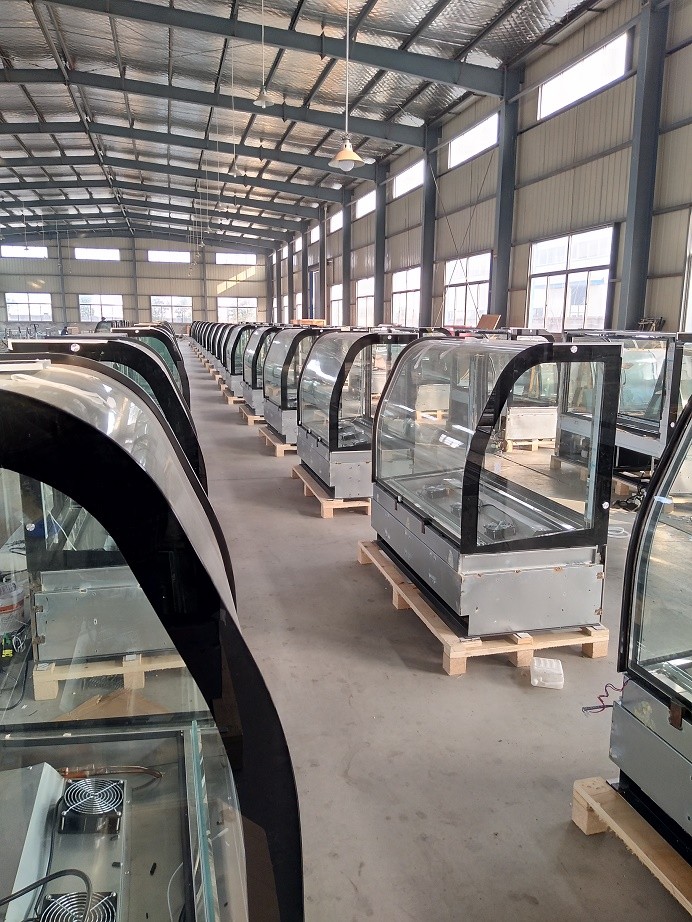 R134a Air Curtain Refrigerator 450L Pastry Chiller Display