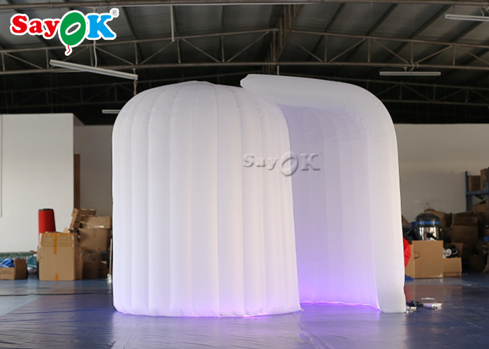 Professional Photo Studio 3*2*2.3m LED Igloo Inflatable Portable Photo Booth With One Door Curtain