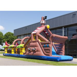  Digital Printing Inflatable Obstacle Course , Floating Obstacle Course With CE Manufactures