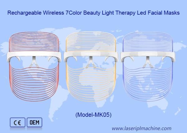 Home Use Rechargeable Wireless 7Color Beauty Light Therapy Led Facial Masks