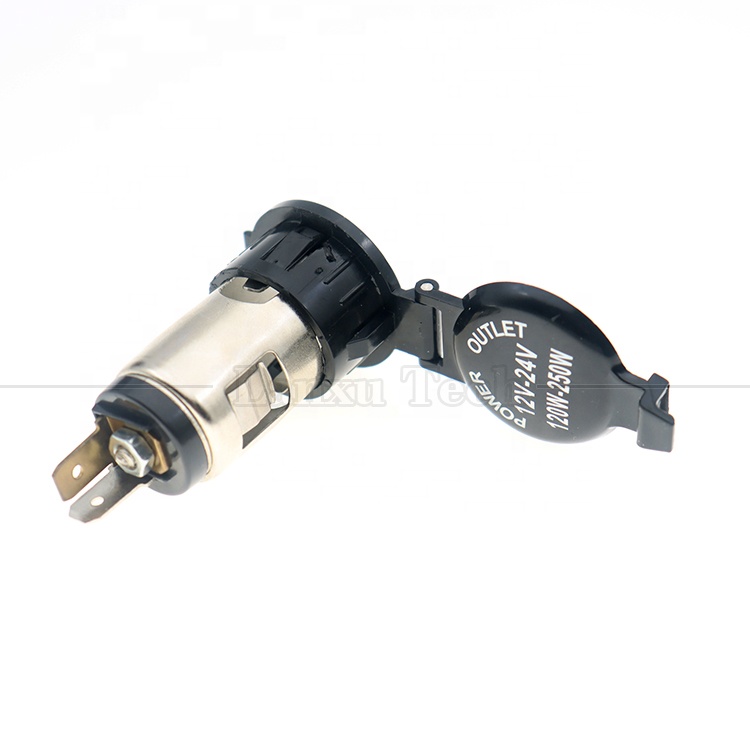12v 24v Waterproof Gap Car Cigarette Lighter Female Socket Power Charger Adapter for Motorcycle