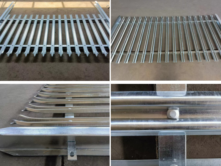 Galvanised Steel Security Palisade Fencing W Section 2.5*2.75m