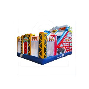  Children Fun Park Inflatable Bounce House With Large Slide Manufactures