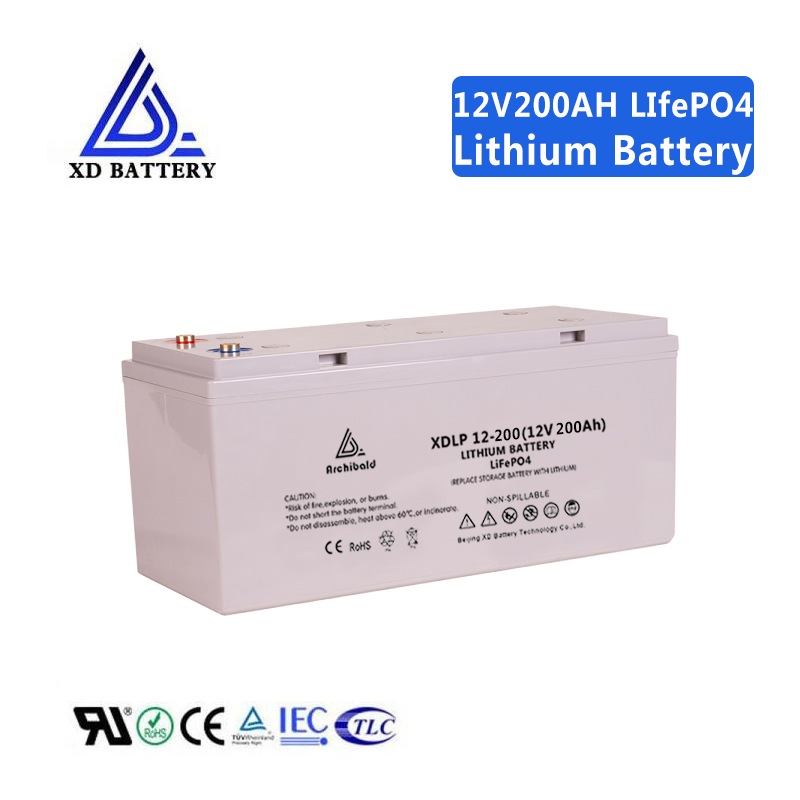 12v 200ah Lithium Rechargeable Lifepo4 Battery Smart With Lcd Screen Bms Battery Pack