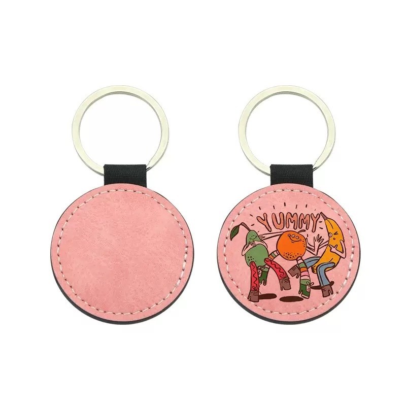 Sublimation Blanks Double-Sided Leather Keychain For Sublimation Printing