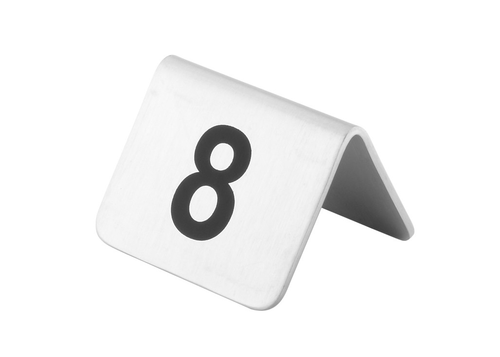 Stainless Steel Reserved Table Number Stands in English or Chinese Restanurant Room