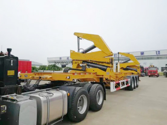 37tons 40ft Container Self Side Loader Side Lifting Container Semi Trailer with Hydraulic Crane