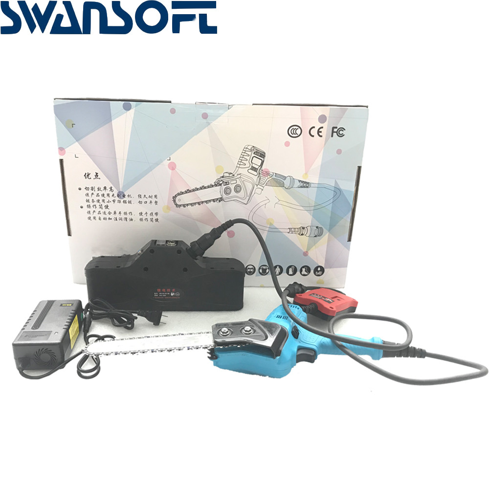 Swansoft 150mm Branch Cutting Chain Saw Electric One Hand Chain saw Electric Chainsaw