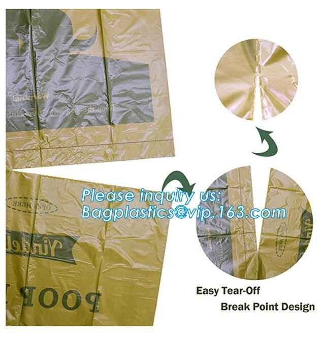 plastic t-shirt shape bag/ diaper sack bag with powder scent, biodegradable custom baby disposable diaper nappy bag, pac