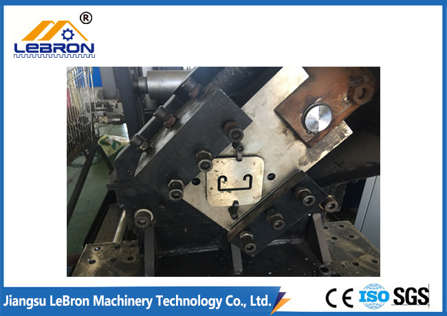 Solar Strut Channel Roll Forming Machine , Blue Portable Roll Forming Machine