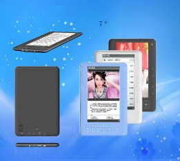 7 inch Portable Automatic digital Ebook Reader Touch Screen (MP3, WMA, FLAC, AAC
