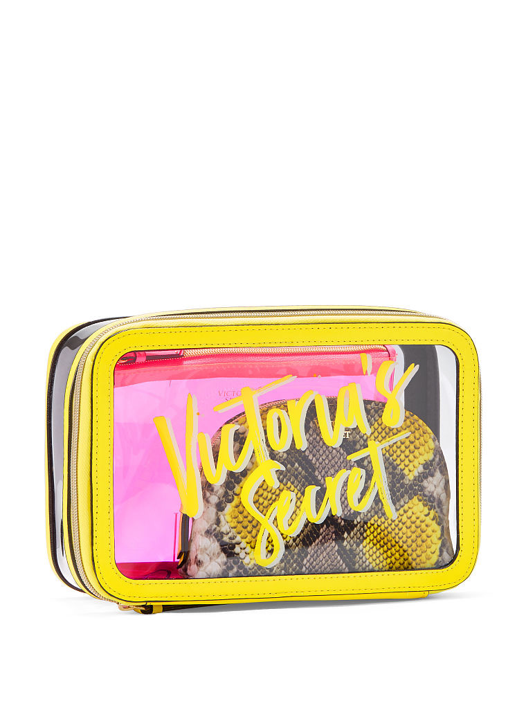 Travel Cosmetic Bag PVC clear Toiletry Bag Set TSA Approved Travel Business Trip Cosmetic Pouch