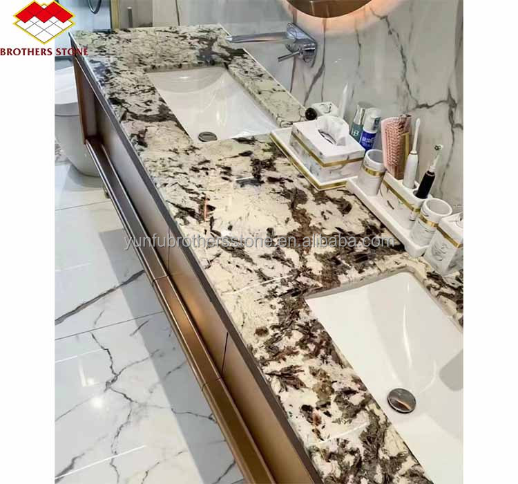 Interior Wall Cut-to-Size Glazed Snow Mountain Silver Fox Marble Stone in Polished Finish