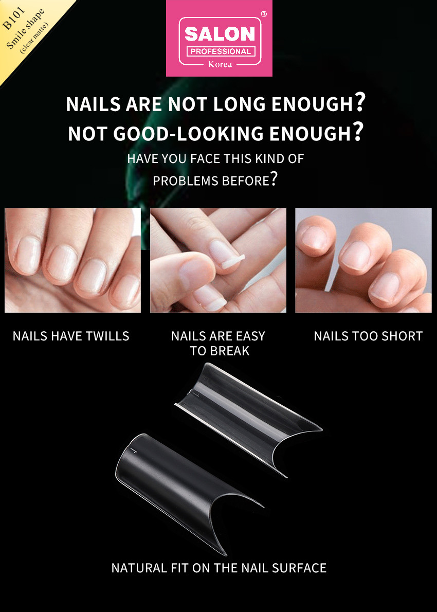 Professional Long Square Full Cover False Nail Tips For Salon Level Nail Art Enhancement