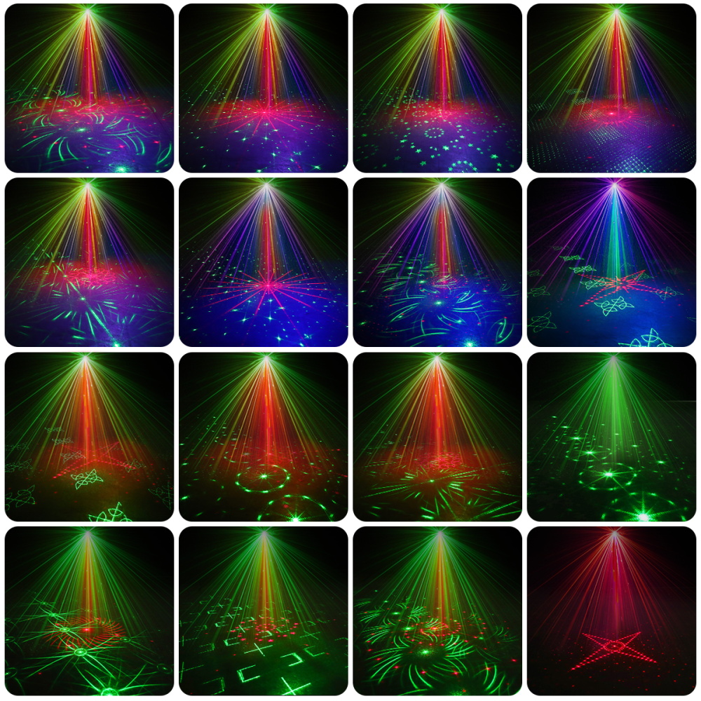 Party Disco Lights DJ Lights LED Sound Activated Remote Control RGB LED Stage Laser Light for Parties Holiday Decoration