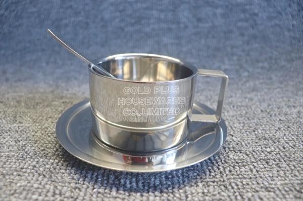 200ml Afternoon coffee set silver color stainless steel coffee tea cup with