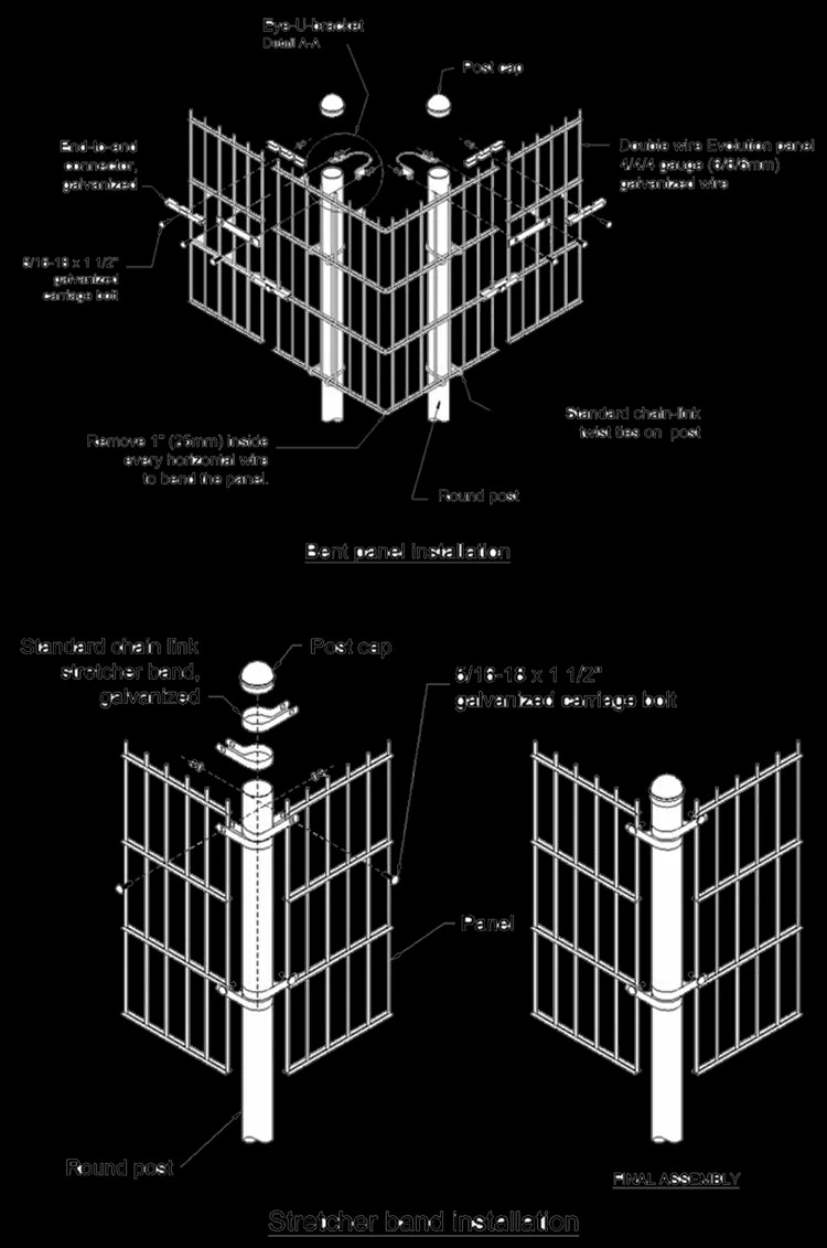 Square Post Welded Double Wire Mesh Fencing For Road