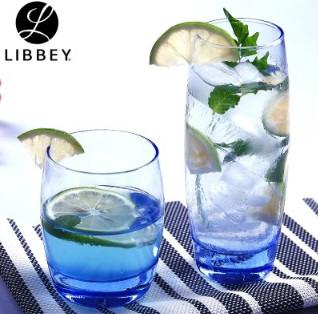Libbey F2342 Andy's glass of heat-resistant clear blue drink Drinking glasses