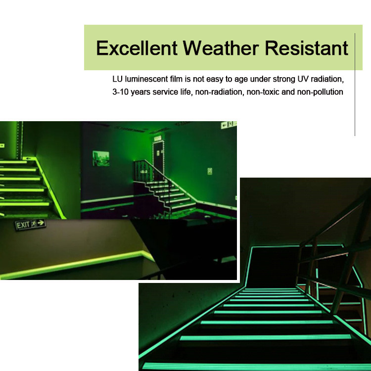 Waterproof Night Self Adhesive Glow In The Dark Self Luminous Sheeting Film