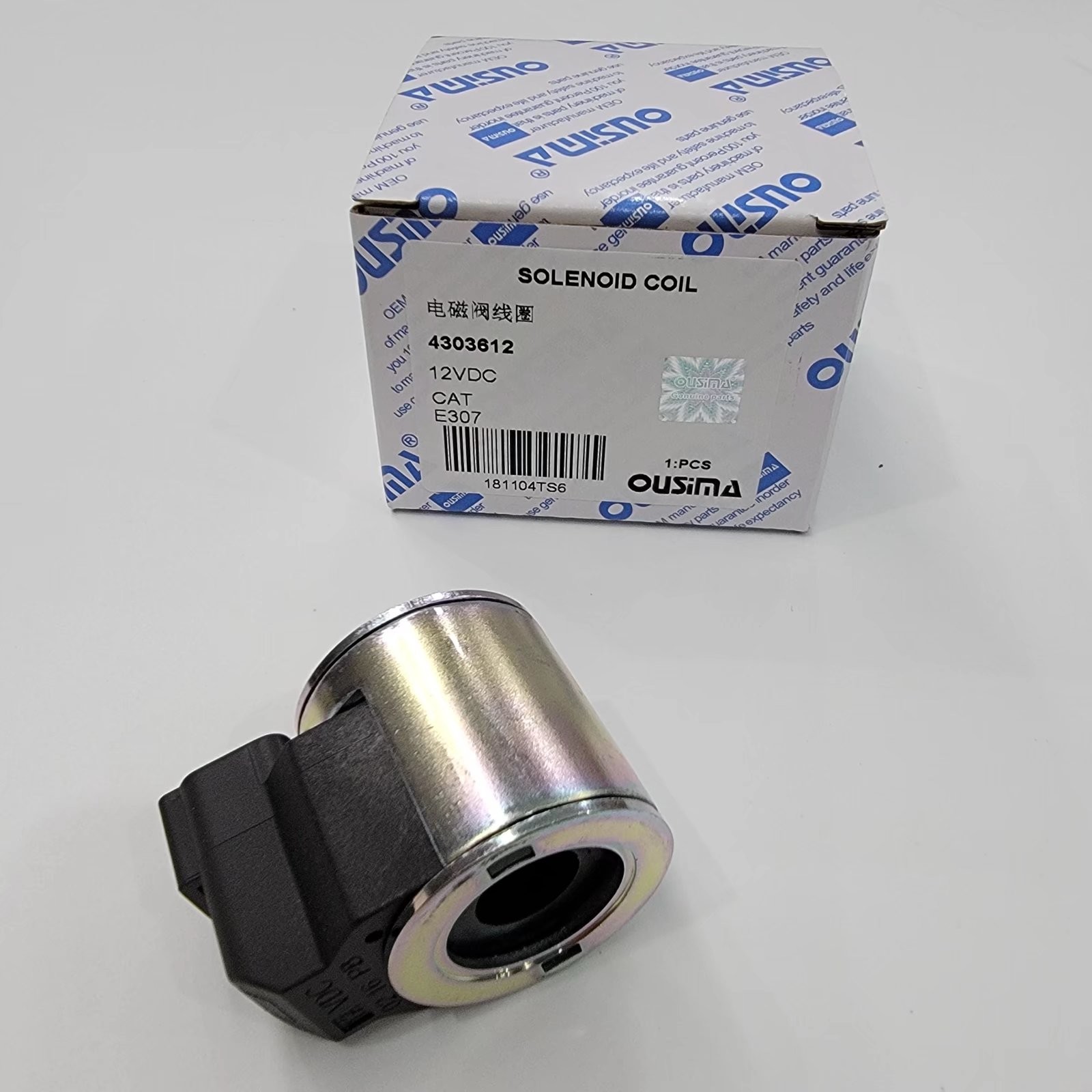 4303612 Solenoid Valve Coil 12 Volt For E307 Excavator Hydraulic Spare Parts