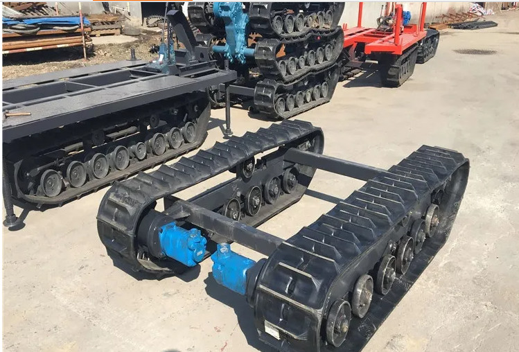 Hydraulic Rubber And Steel Crawler Track Undercarriage With Folding Tower
