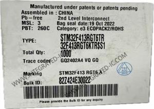  Microcontroller MCU STM32F413RGT6 Embedded Microcontrollers 64-LQFP Package Manufactures