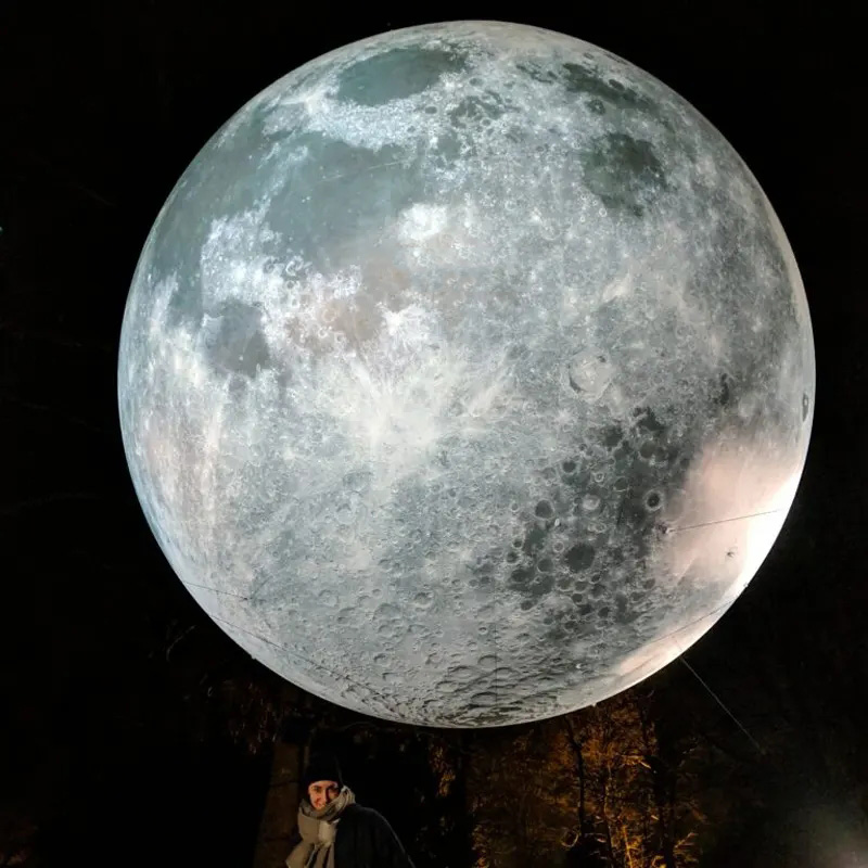 Factory Price Decoration Giant Advertising Inflatable Moon Model Large Inflatable Moon Balloon With Led Light