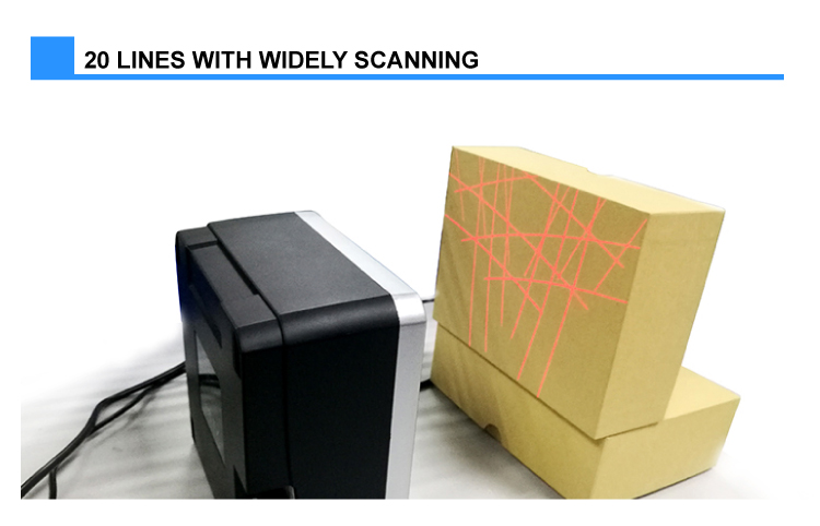Desktop Barcode Scanner for Supermarket Goods OEM 1D Omnidirectional Scanning Machine