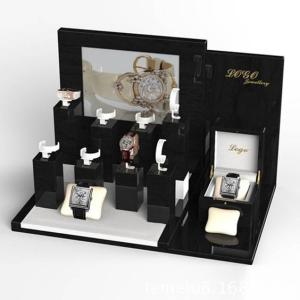  Premium Black Jewelry Display Stands Sets / Watch Holder Stand OEM / ODM Available Manufactures