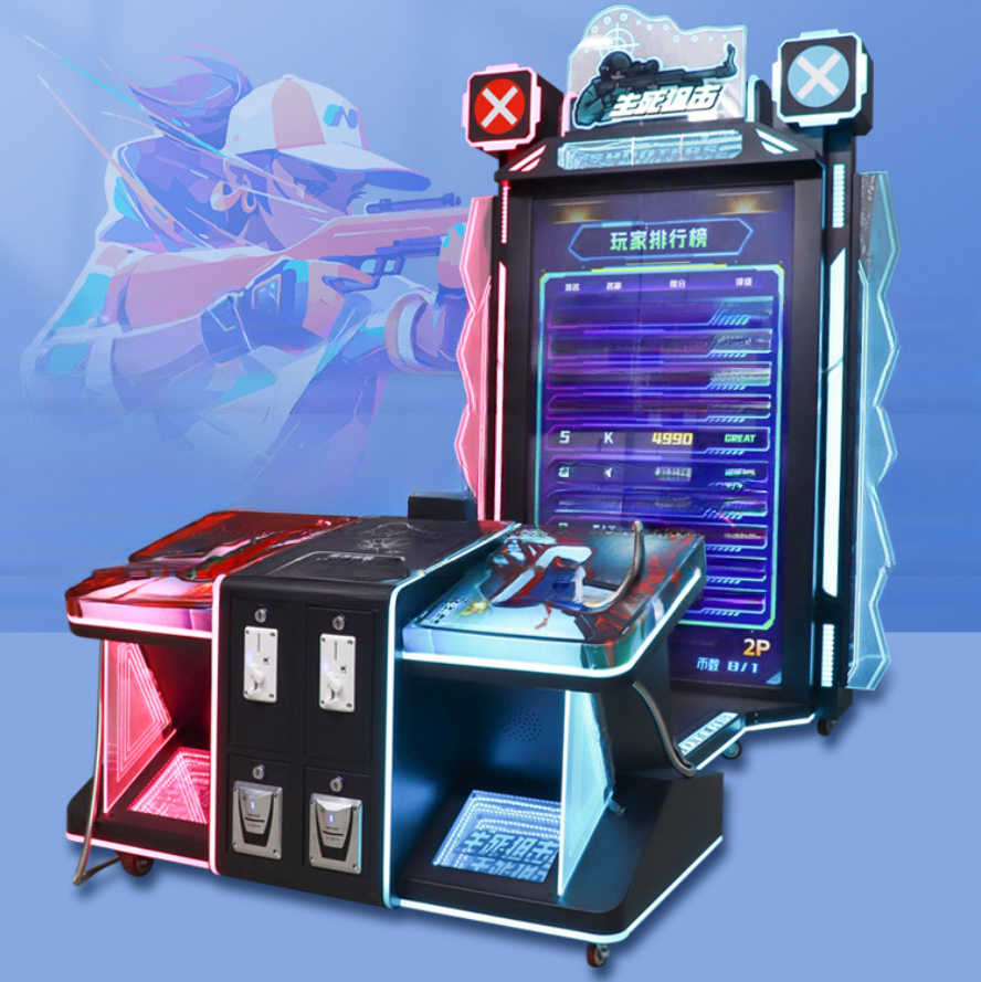 Indoor Amusement Gun Storm Shooting Arcade Machine Enjoyable Luxury Appearance