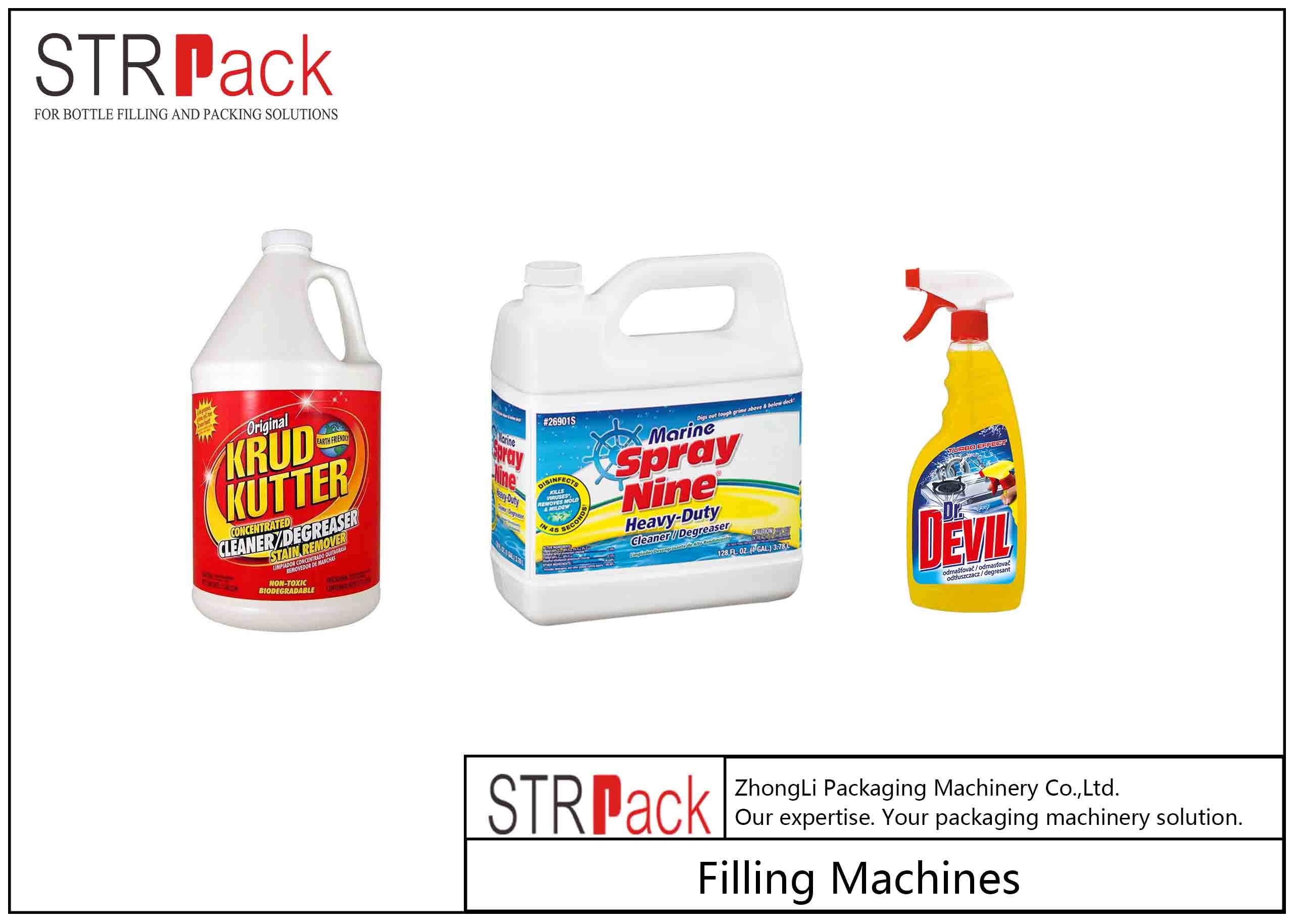 Stainless Steel Automatic Detergent Bleach Toilet Cleaner Bottle Filling Machine Anti Corrosive