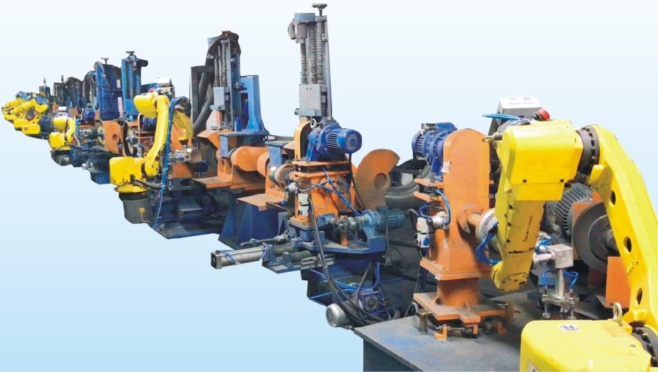 High efficiency Single Head Horizontal Auto Production Line Outer Polishing Machine for cookware