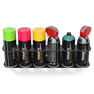 Wall Mounted Steel Holder for Spray Cans Space-Saving Garage and Workspace Organizer