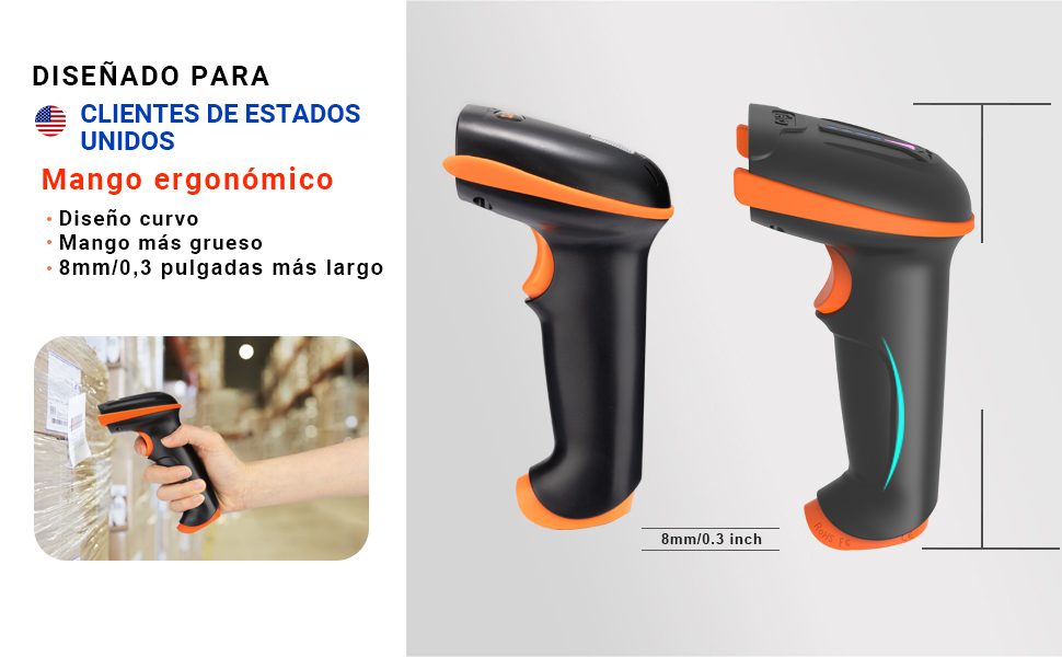 CCD Handheld Scanning Devices USB Interface Grocery Barcode Scanner