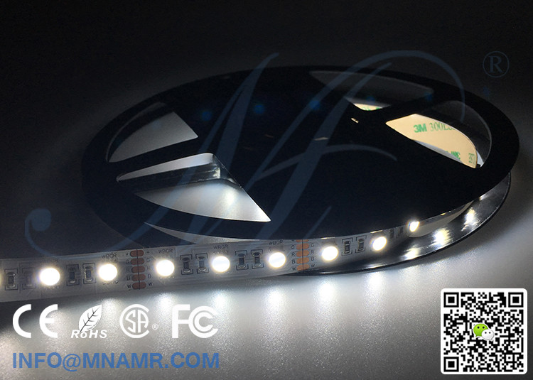 CE RoHS Approved RGBW LED Light Strips 15W 12V 24V Constant Current Showcase Lighting