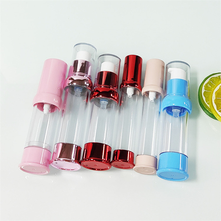 30ml Cosmetic Airless Bottle Clear Plastic For Travel Outdoor Activities And Commuting