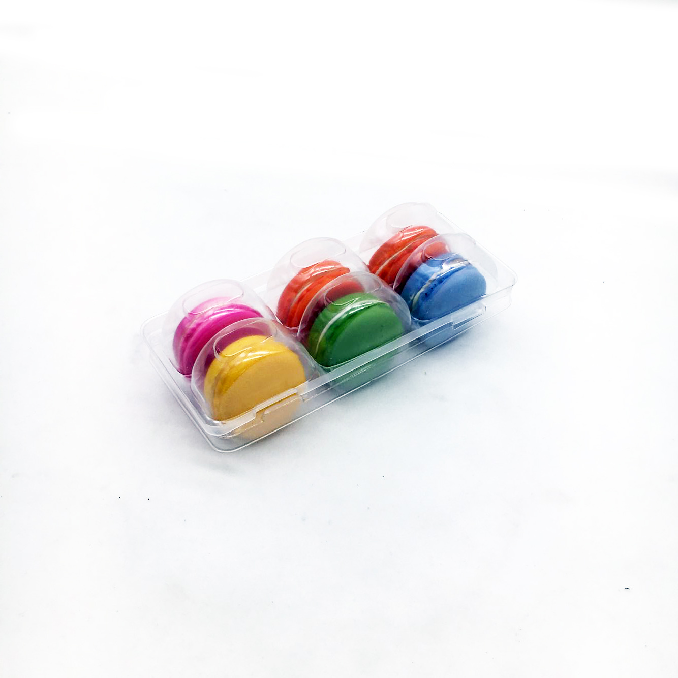 3 x 2 6pcs macaron packaging tray transparent PVC/PET blister macaron box macaron pack tray
