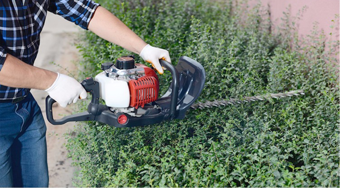Single Sided Petrol Hedge Trimmer 7500Rpm 26CC Appy To Tea Garden